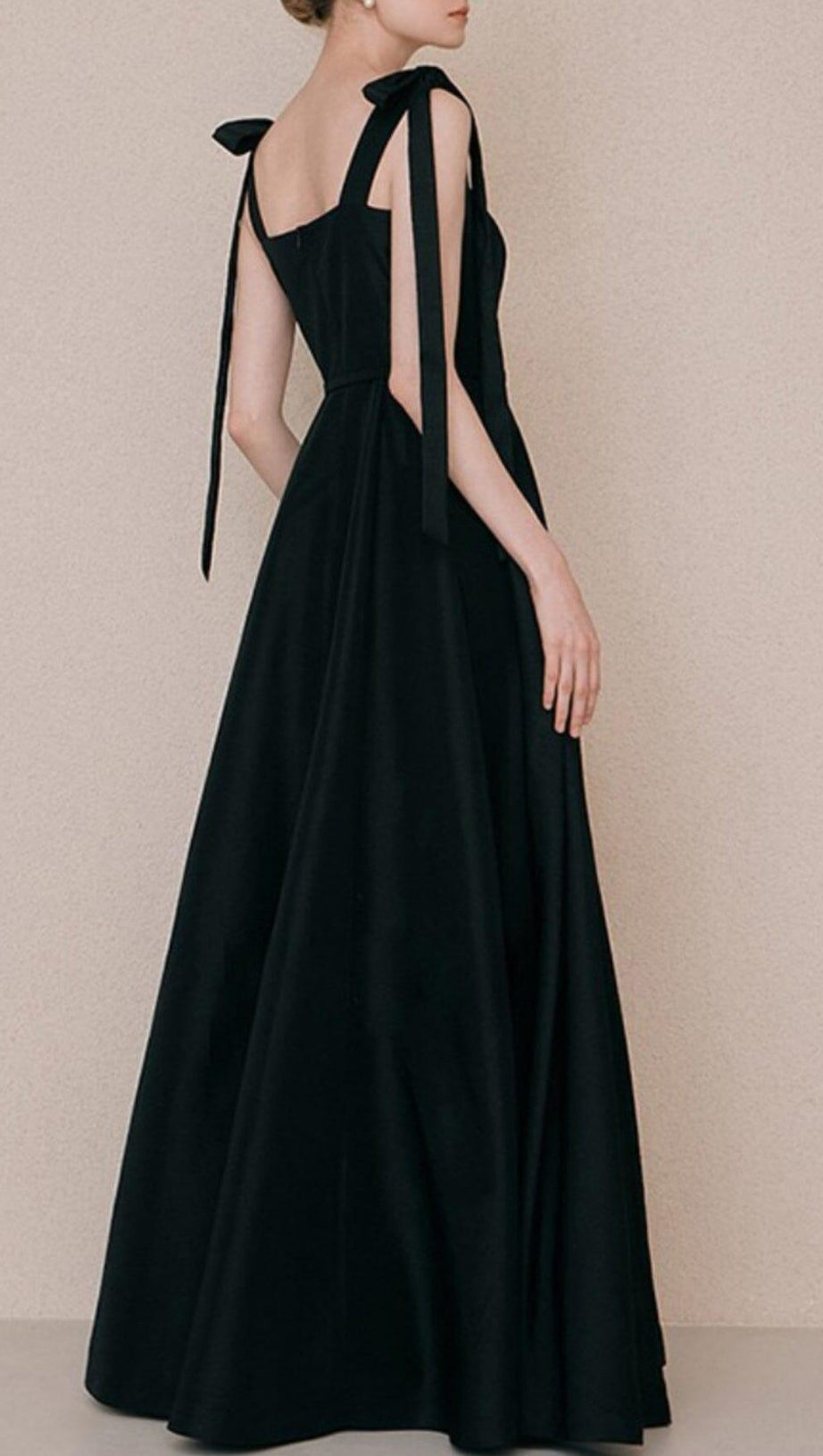 TIE SUSPENDER DRESS IN BLACK