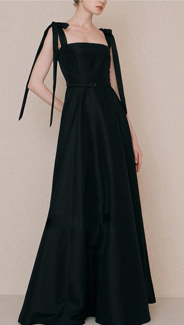 AIIZIE TIE SUSPENDER DRESS IN BLACK - product image