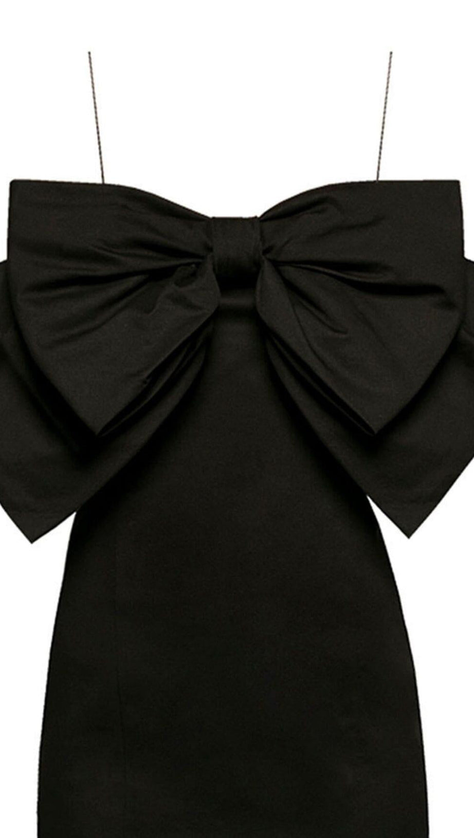 BOW SUSPENDER DRESS IN BLACK