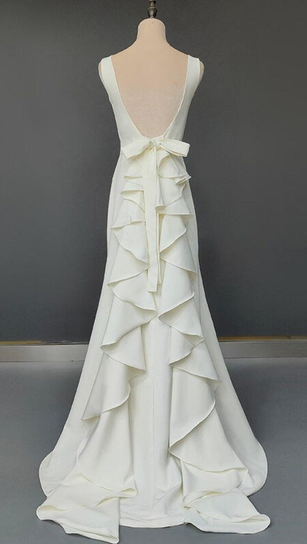 AIIZIE LAMINATED RUFFLE SLEEVELESS DRESS IN WHITE - product image