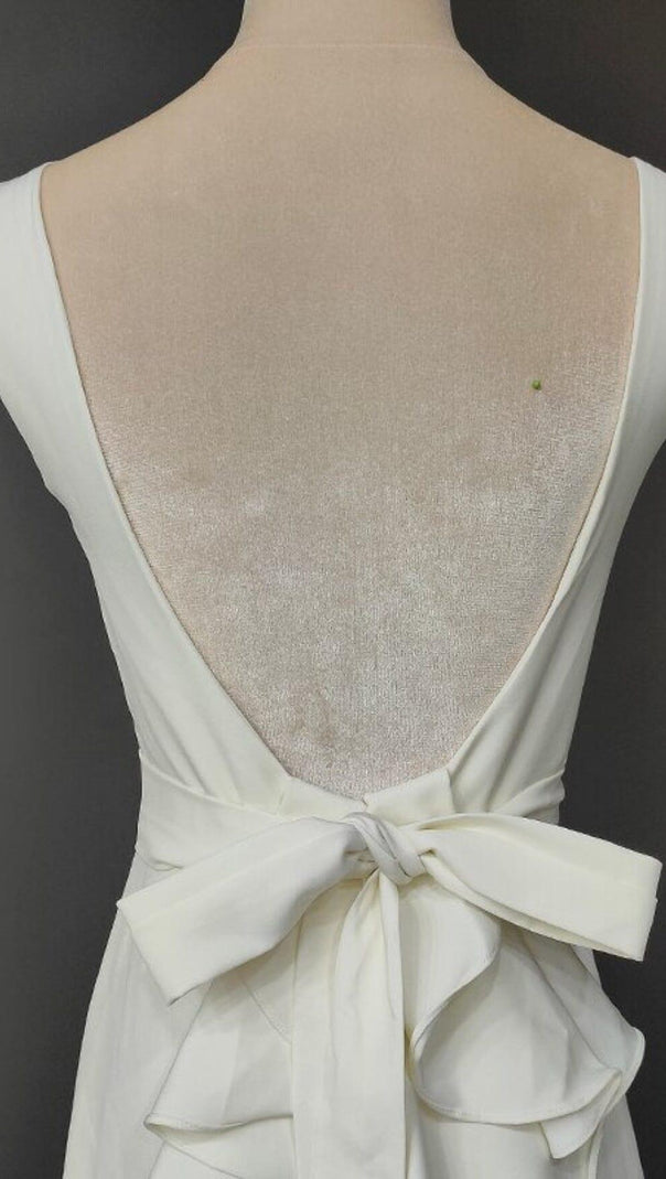 AIIZIE LAMINATED RUFFLE SLEEVELESS DRESS IN WHITE - product image