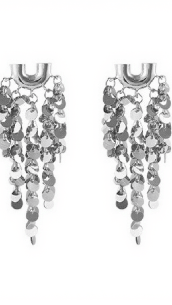 AIIZIE LALAGE FRINGE SEQUIN EARRINGS - product image