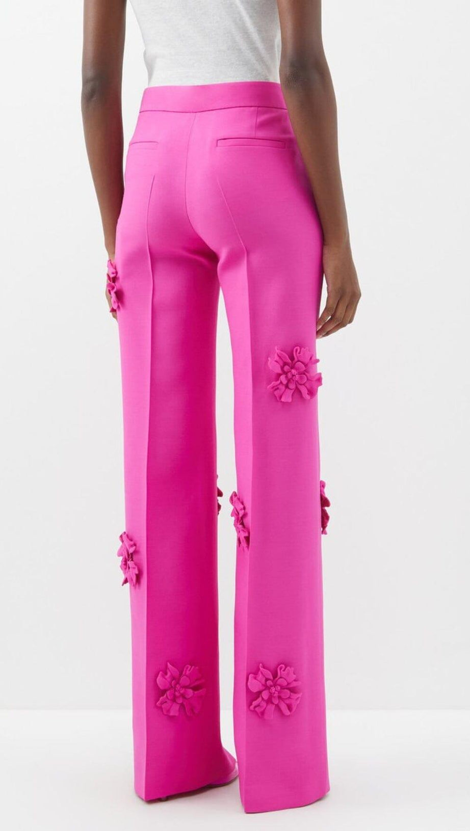 STEREO FLOWER MID-RISE JEANS IN PINK