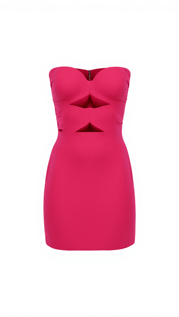 AIIZIE DRAKE STRAPLESS BOW CUTOUT DRESS - product image