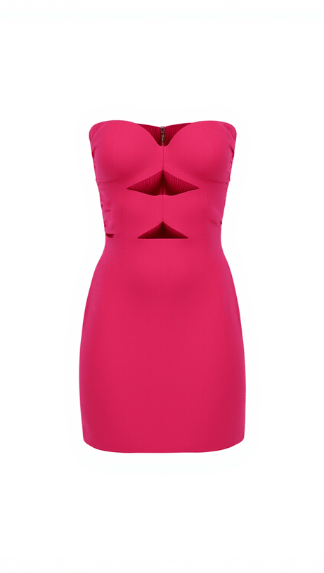 Drake – Trägerloses Kleid mit Schleife und Cut-Outs