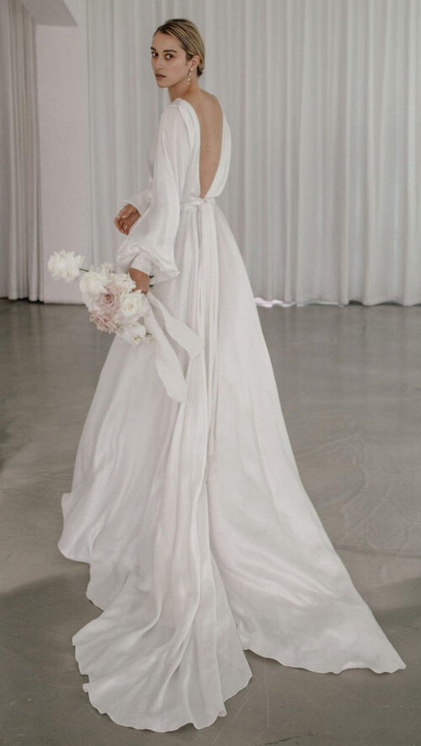 AIIZIE SLIPPERY MAXI DRESS IN WHITE - product image