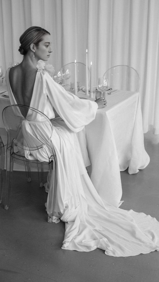 AIIZIE SLIPPERY MAXI DRESS IN WHITE - product image