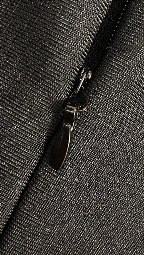 BANDAGE BOW FLOWY MIDI DRESS IN BLACK