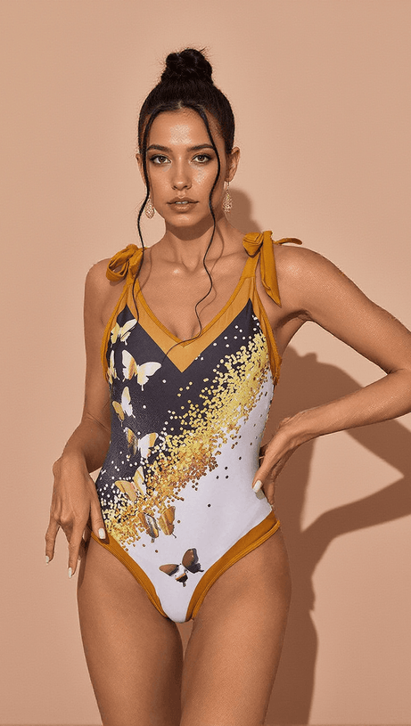 BUFFY SWIMWEAR TWO PIECE SET IN KHAKI