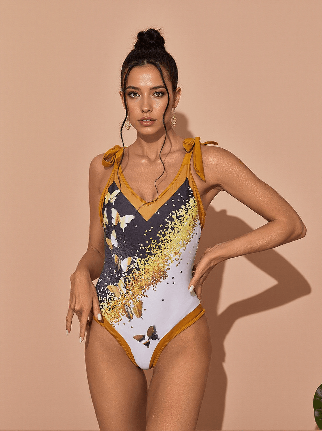 BUFFY SWIMWEAR TWO PIECE SET IN KHAKI