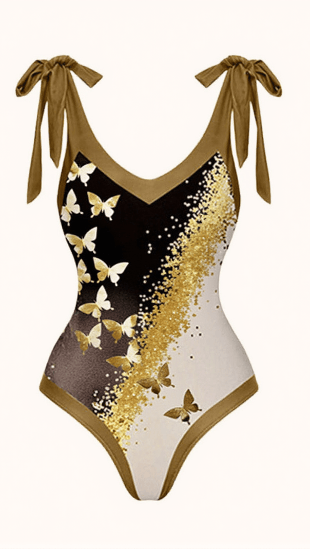 AIIZIE BUFFY SWIMWEAR TWO PIECE SET IN KHAKI - product image