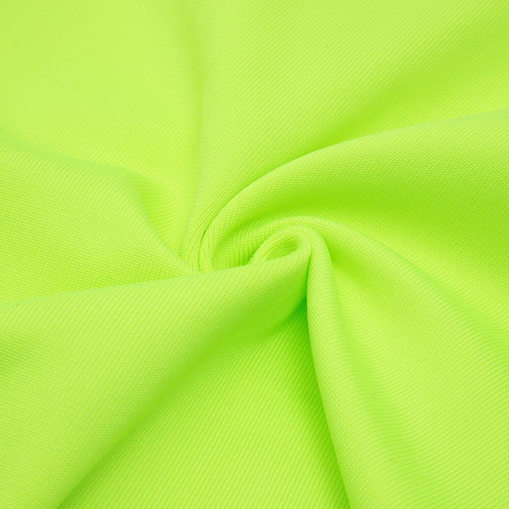 AIIZIE FLUORESCENT GREEN WAIST CUT-OUT SLIM-FIT DRESS - product image