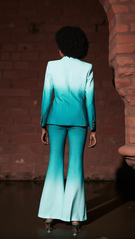 GIA OMBRE BLAZER SET IN VERDE