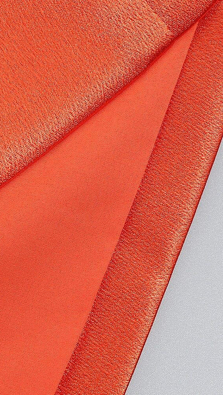 ONE-SHOULDER SATIN HIGH-SLIT MAXI DRESS