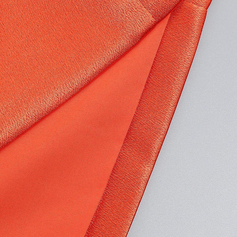 AIIZIE ONE-SHOULDER SATIN HIGH-SLIT MAXI DRESS - product image