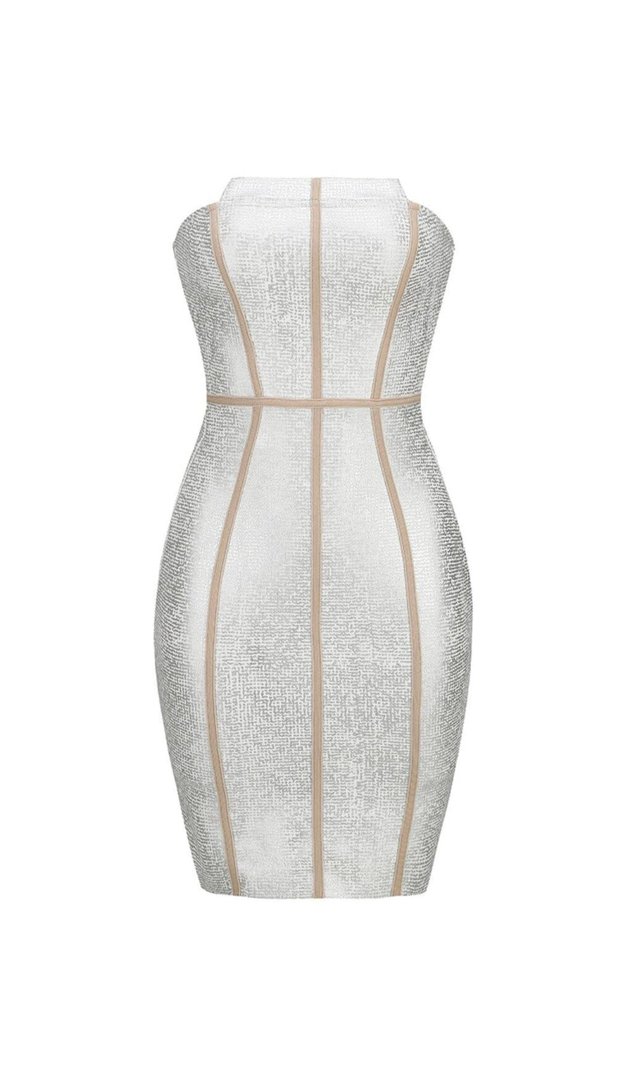 ABITO CON FASCIA ARGENTO E STRASS