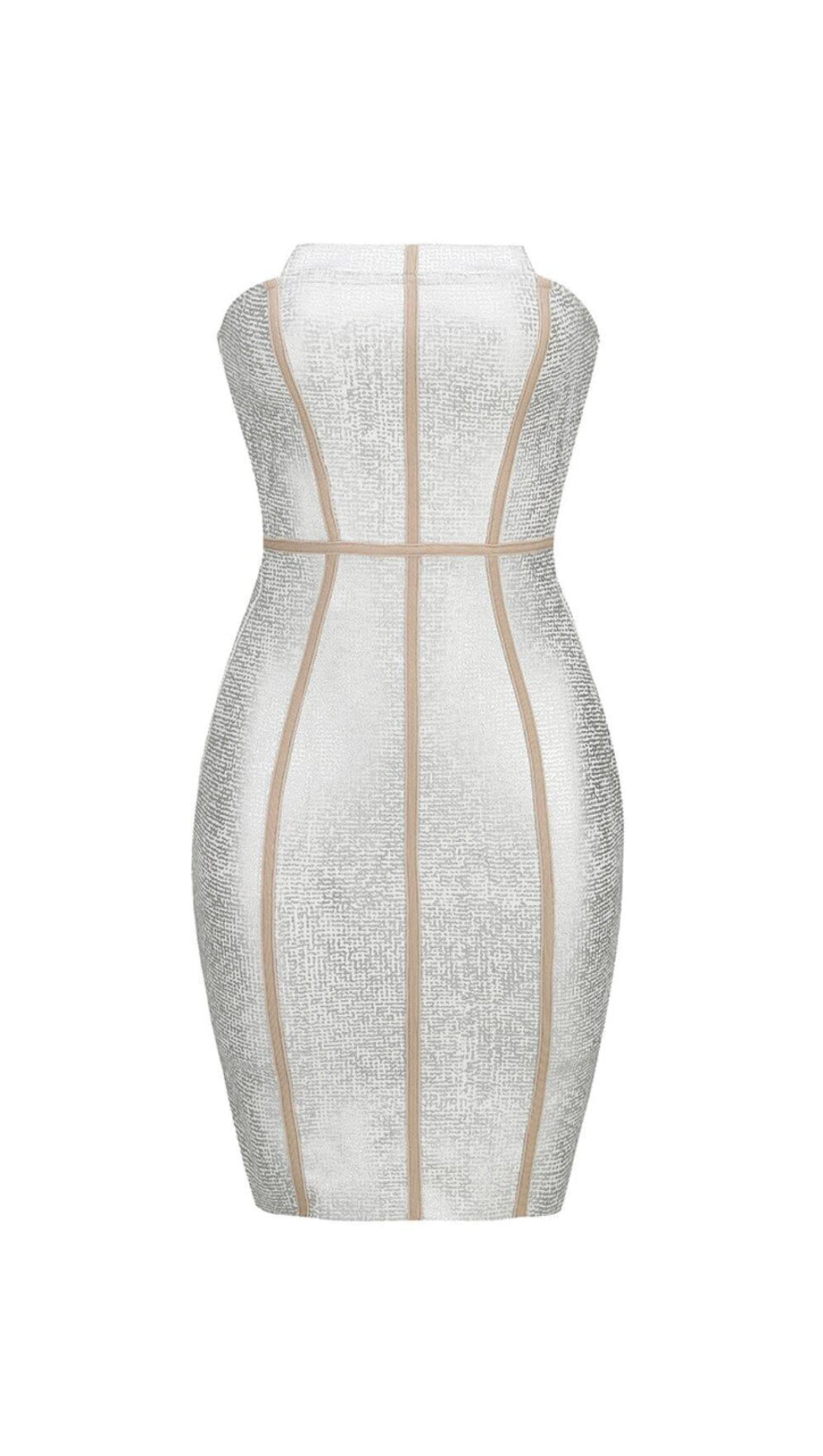 ABITO CON FASCIA ARGENTO E STRASS