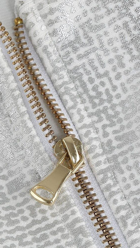 SILVER BANDEAU RHINESTONE TRIMMING DRESS