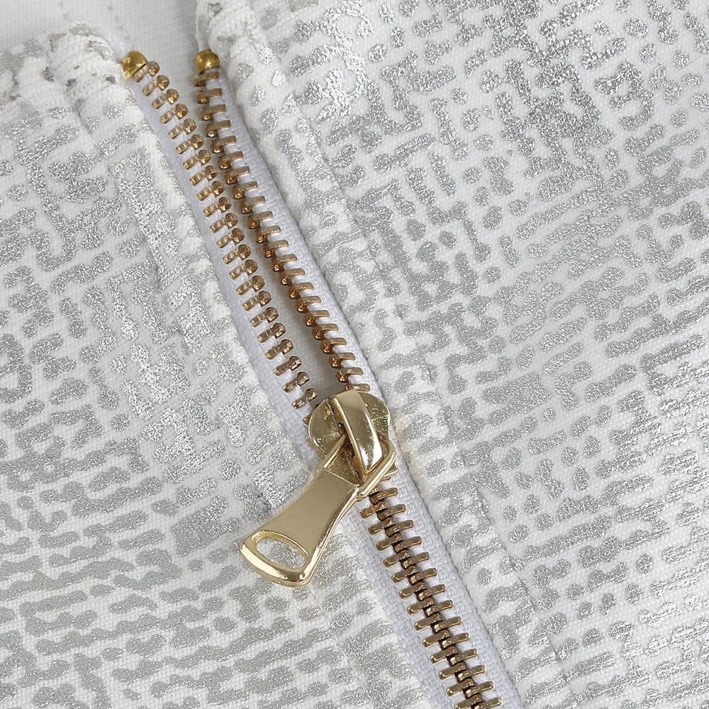 AIIZIE SILVER BANDEAU RHINESTONE TRIMMING DRESS - product image