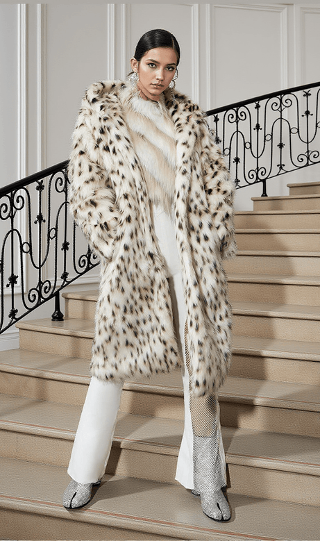 Talvi Leopard Faux Fur Hooded Coat