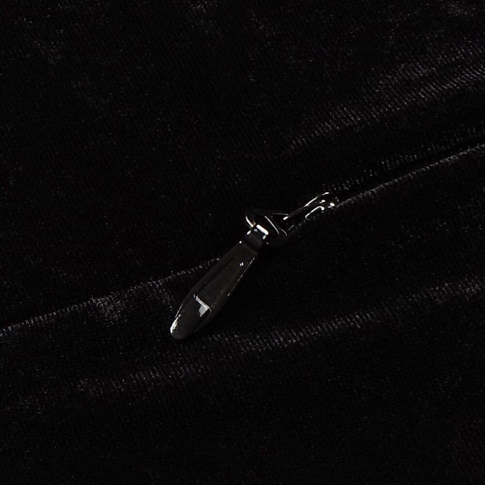 MINI ABITO IN VELLUTO CON SCOLLO A V PROFONDO E STRASS SERPENTA