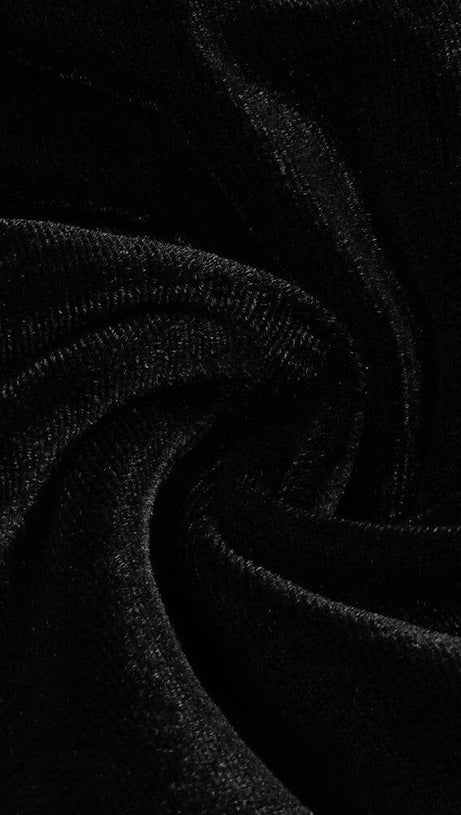 RHINESTONE SERPENTA DEEP-V VELVET MINI DRESS