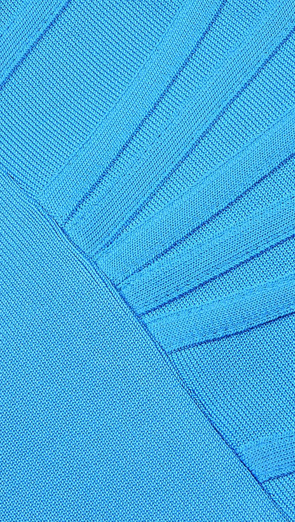 Strappy Corset Midi Bandage Dress in Blue