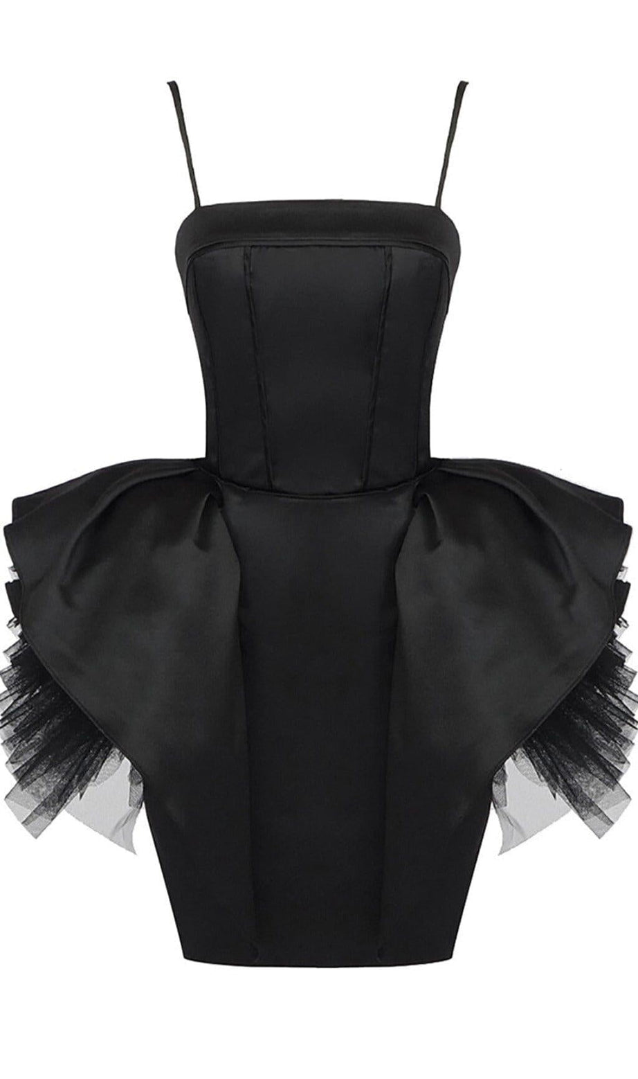 MINI ABITO IN FAILLE DI SETA CON CORSETTO E SPALLINE