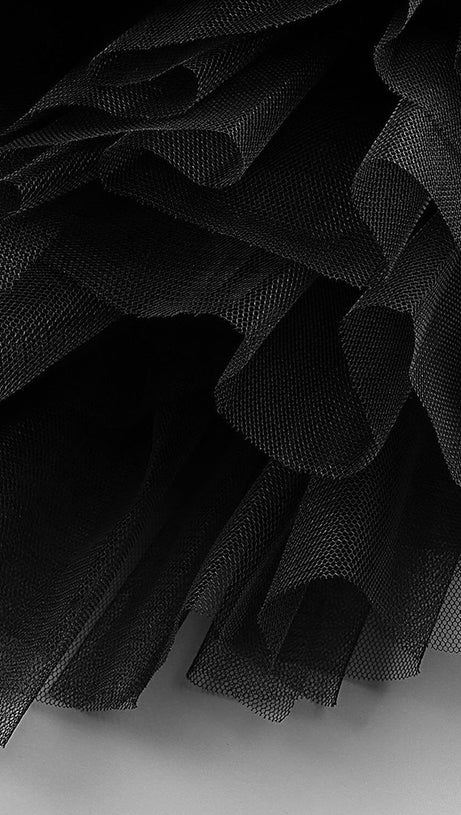 STRAPPY CORSETED SILK FAILLE MINI DRESS