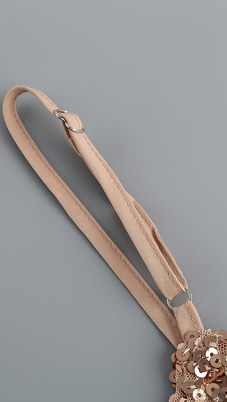 ABITO MIDI CON SPACCHI E PAILLETTES IN ORO