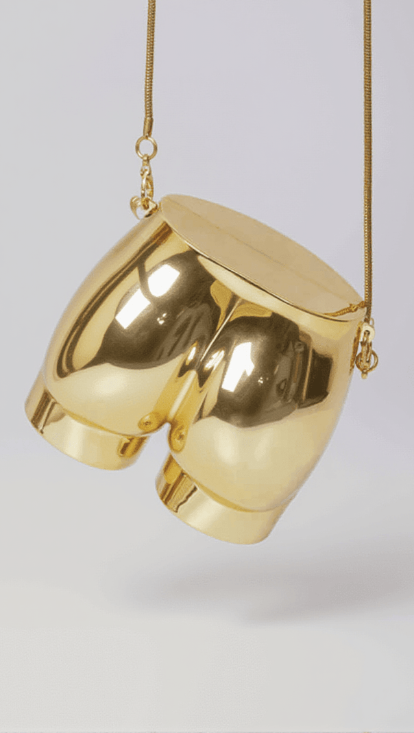 AIIZIE MORWENNA ACRYLIC BUTT BAG IN GOLD - product image