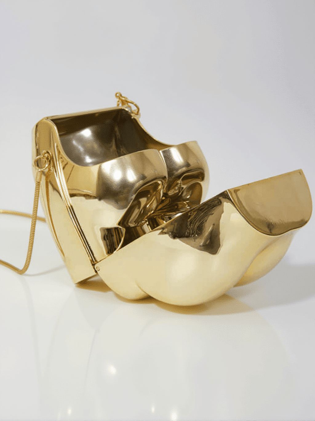 Morwenna Acrylic Butt Bag In Gold