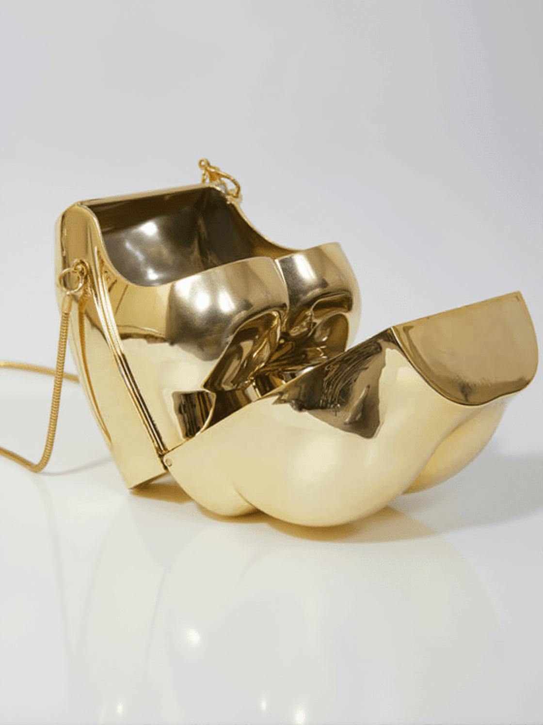 Morwenna Acrylic Butt Bag In Gold