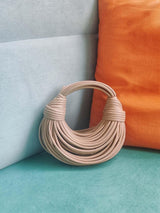 Camila Double Knot Tote Bag In Apricot