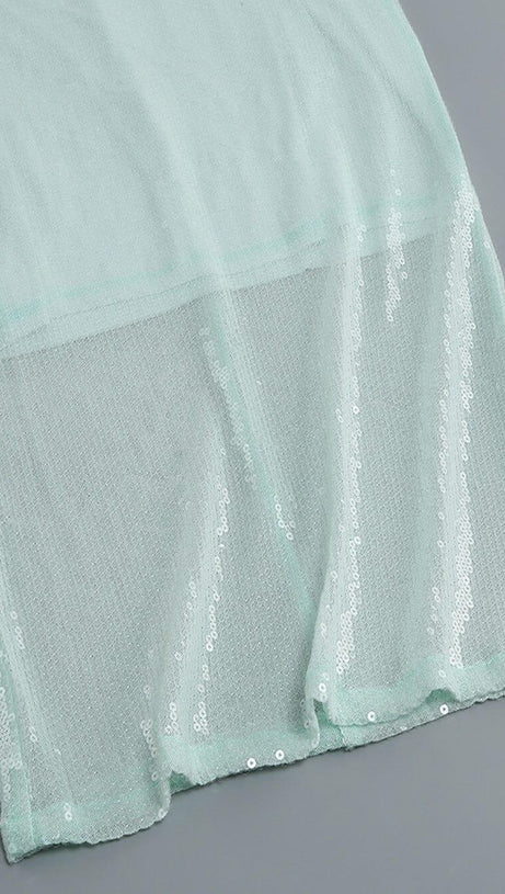 ABITO LUNGO ETTELE IN MENTA CHIARA