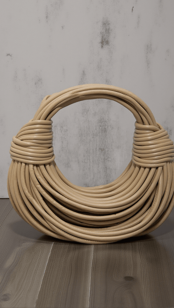 AIIZIE CAMILA DOUBLE KNOT TOTE BAG IN APRICOT - product image