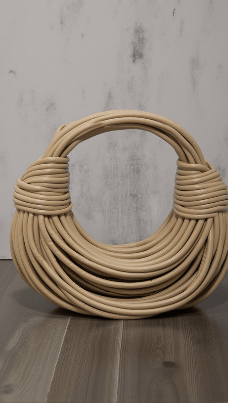 CAMILA DOUBLE KNOT TOTE BAG IN APRICOT