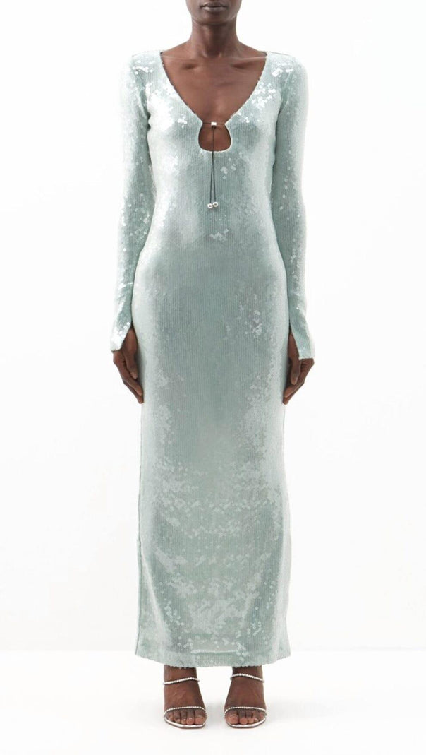 Ettele Maxi Dress in Light Mint