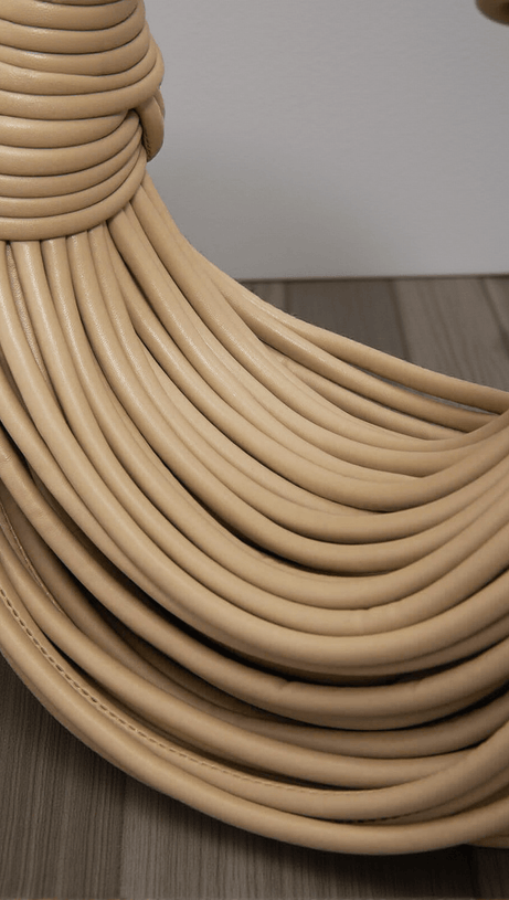 CAMILA DOUBLE KNOT TOTE BAG IN APRICOT