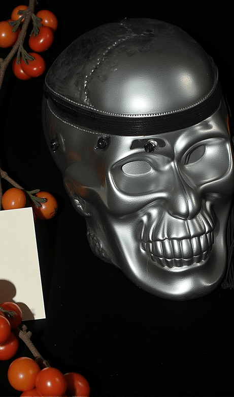 Alaric Silver Skull Clutch
