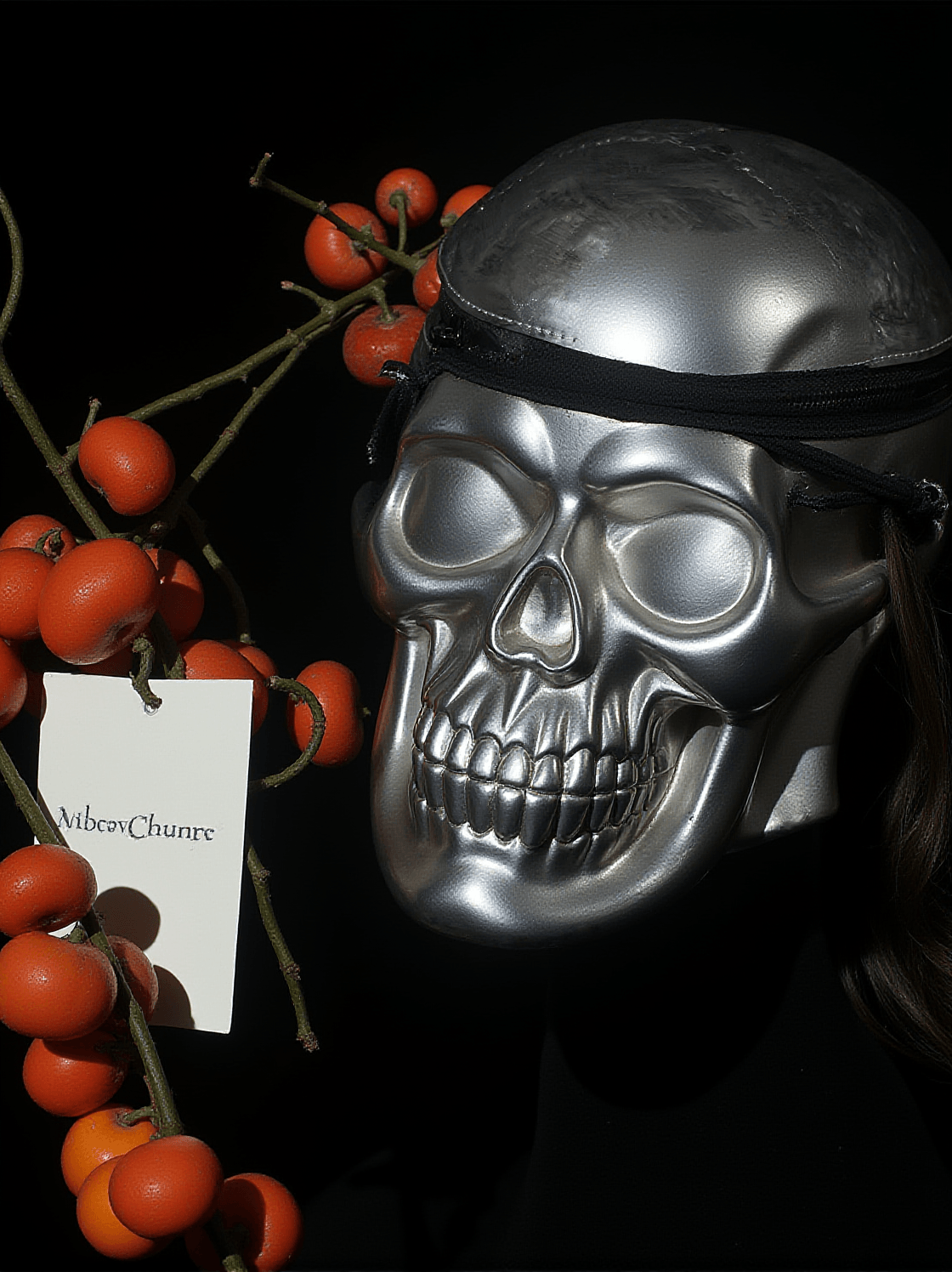 ALARIC SILVER SKULL CLUTCH