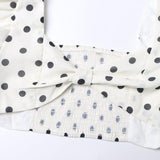 POLKA DOT SKIRT SET IN WHITE