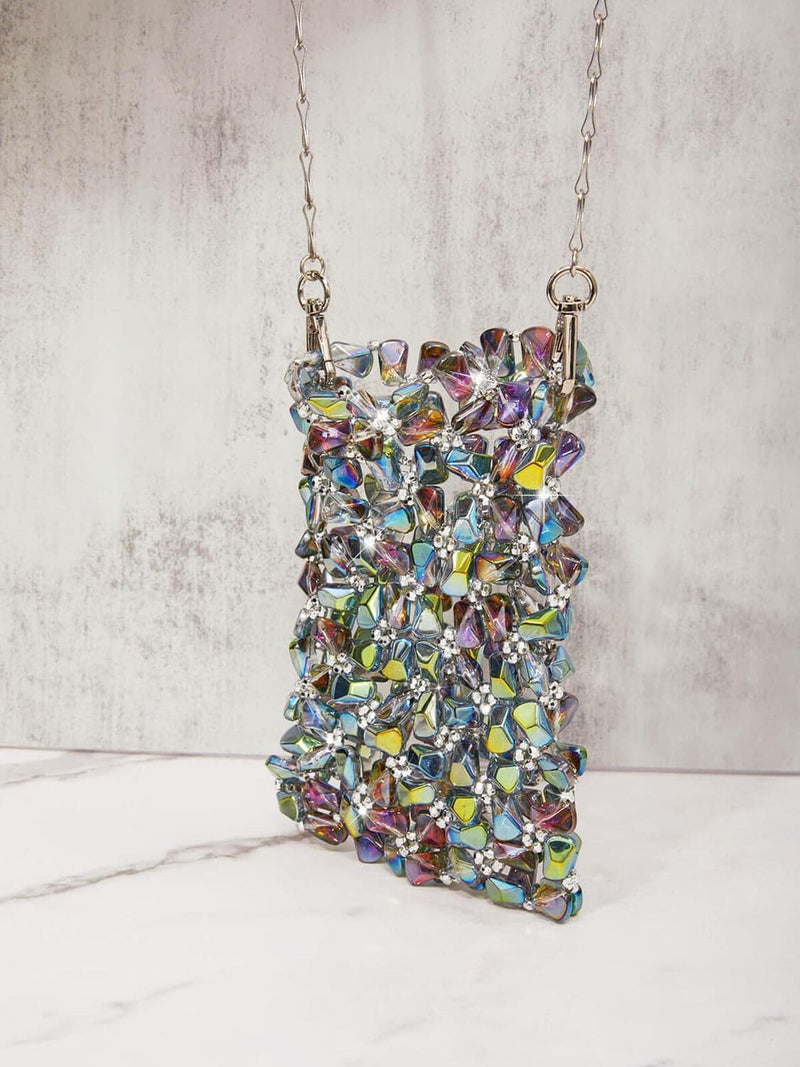 Erica Multi Crystal Cutout Bag