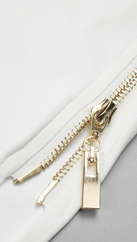 SLASH NECK PLEATED MAXI DRESS IN WHITE