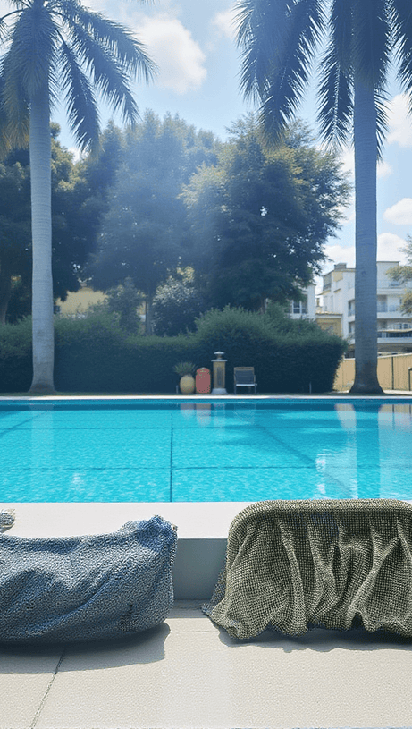 MARIGOLD RUCHED CRYSTAL CLUTCH IN BLUE