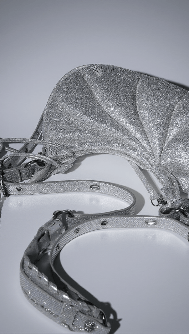 AIIZIE MISTY RHINESTONE SHOULDER BAG IN SILVER - product image
