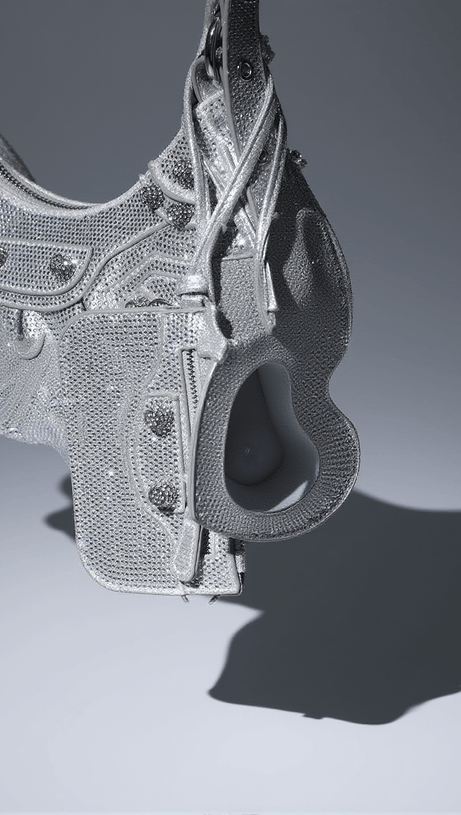 MISTY RHINESTONE SHOULDER BAG IN SILVER