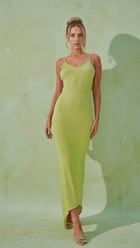 Rückenfreies Maxikleid „Marzia“ in Grün