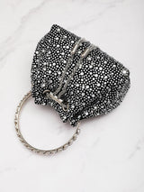 Mattea Crystal Embellished Bucket Bag In Black