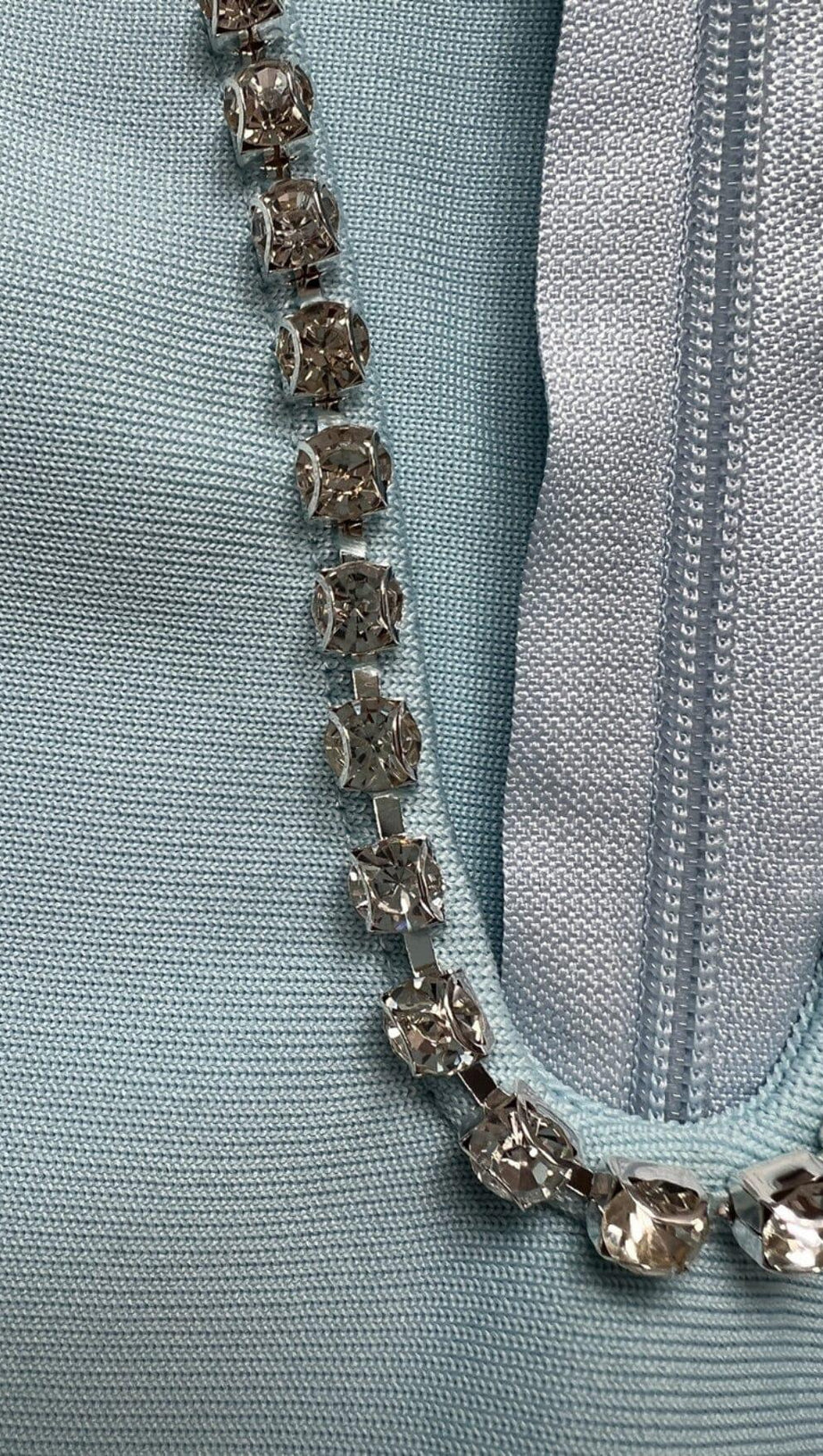 BANDAGE FISHTAIL SLEEVELESS HIGH WAIST MAXI DRESS IN AQUAMARINE